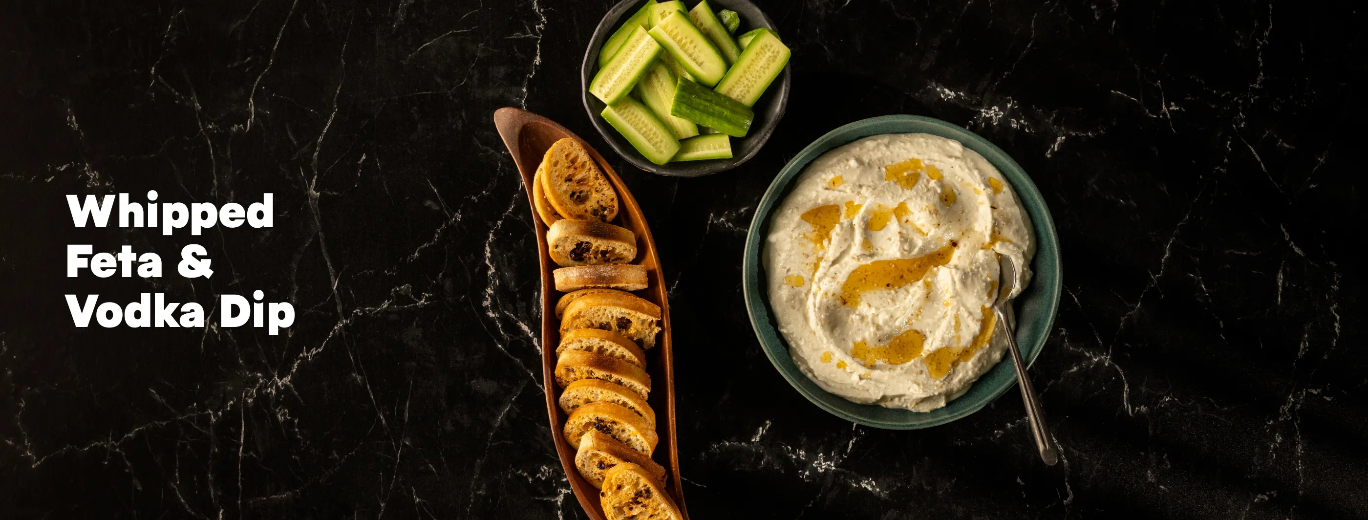 whipped feta vodka dip