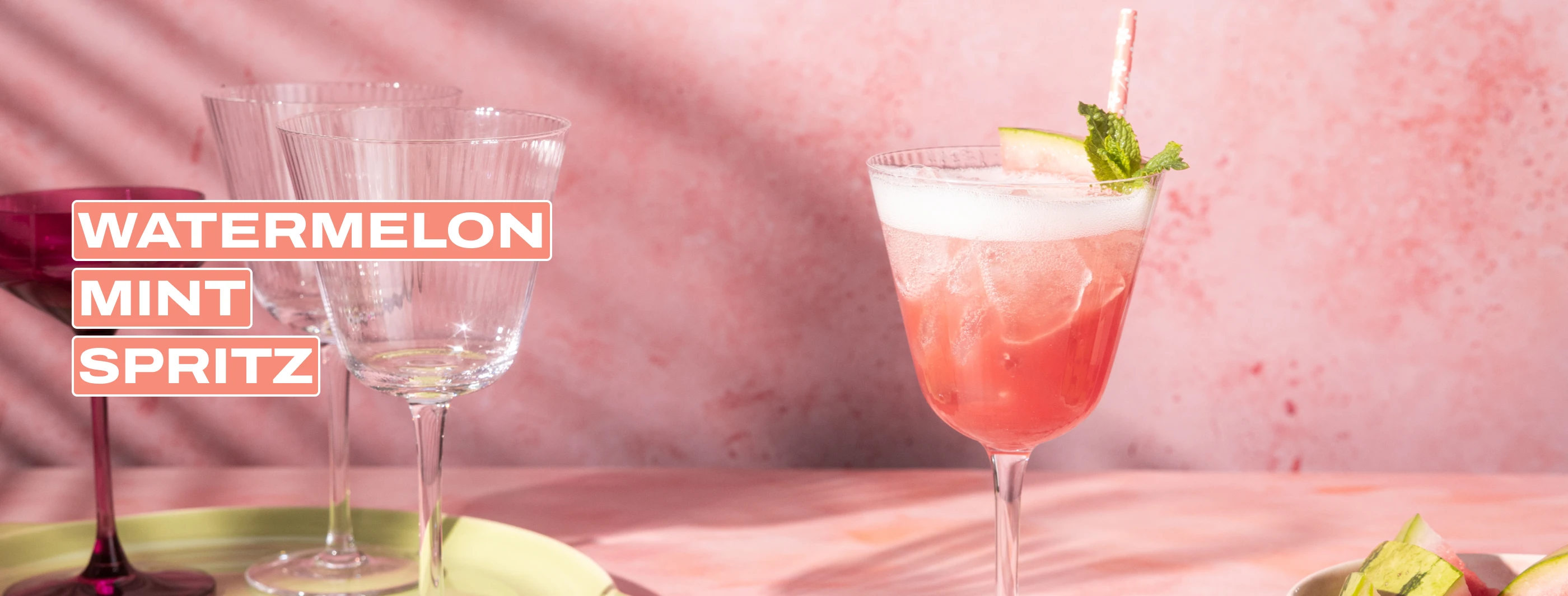 a watermelon mint spritz cocktail