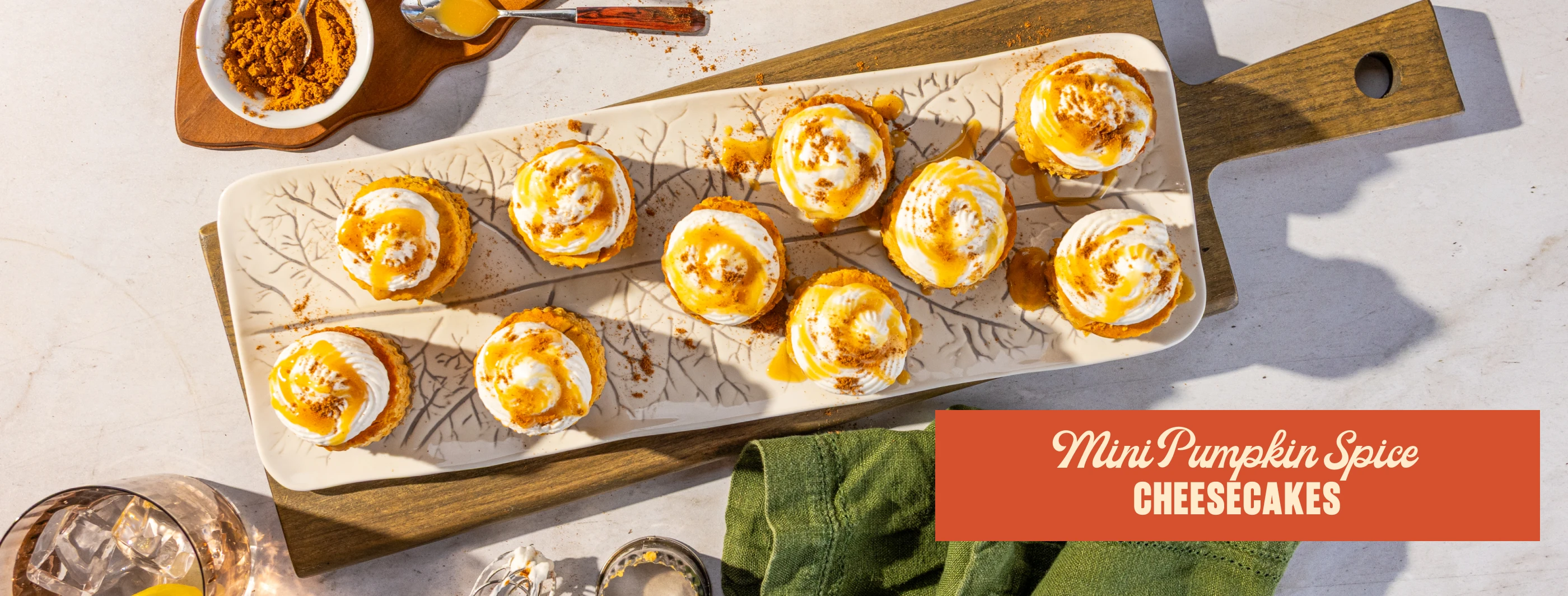 pumpkin spice cheesecakes