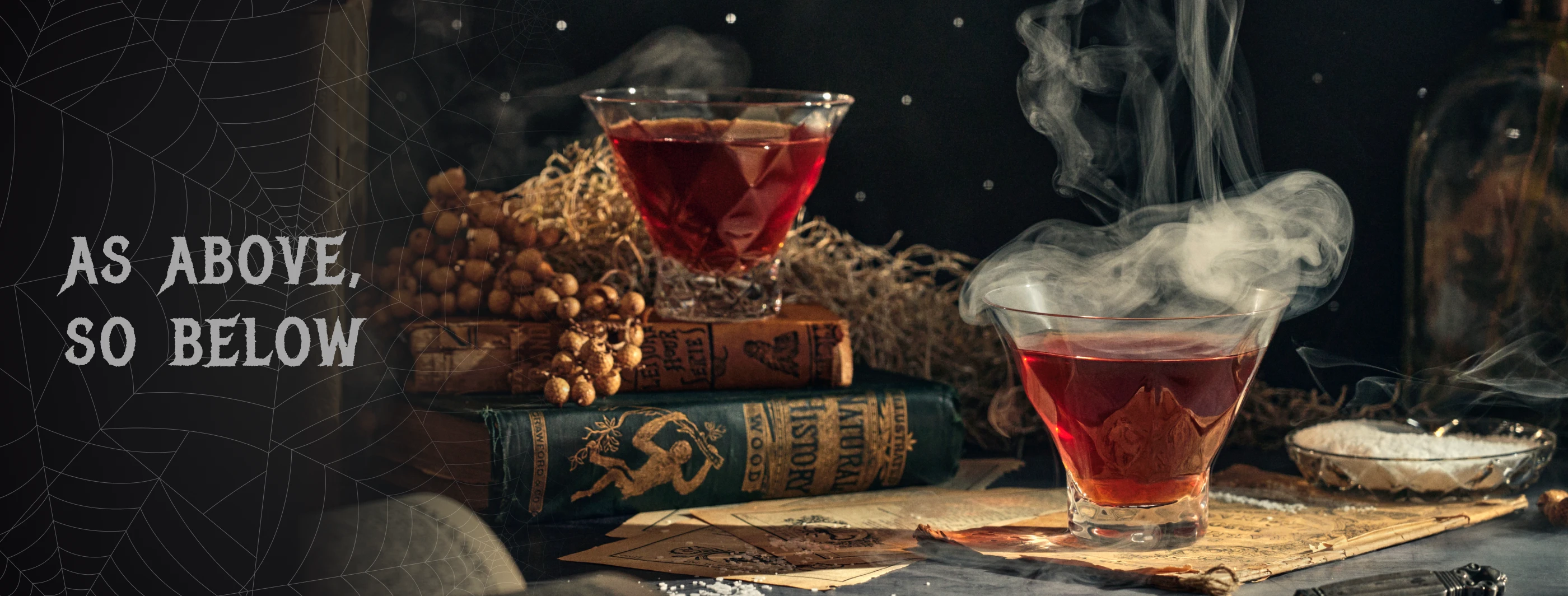a spooky halloween cocktail