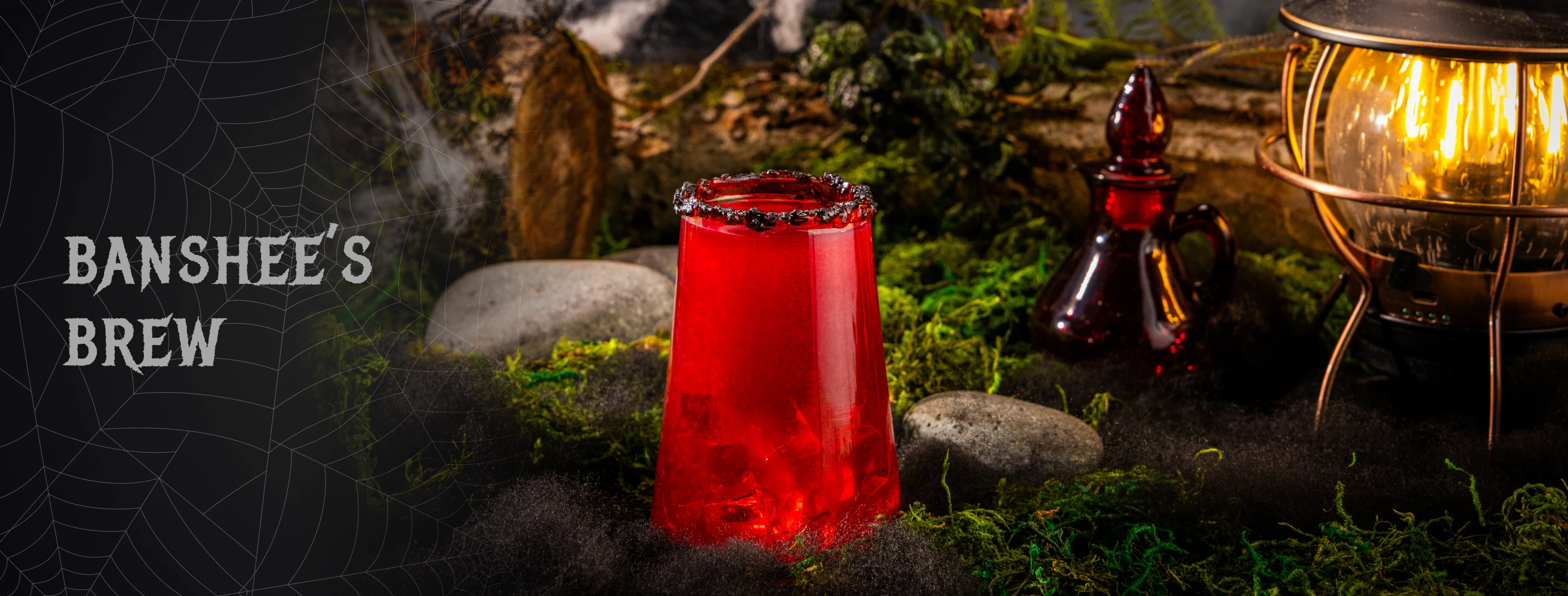 a spooky red halloween cocktail