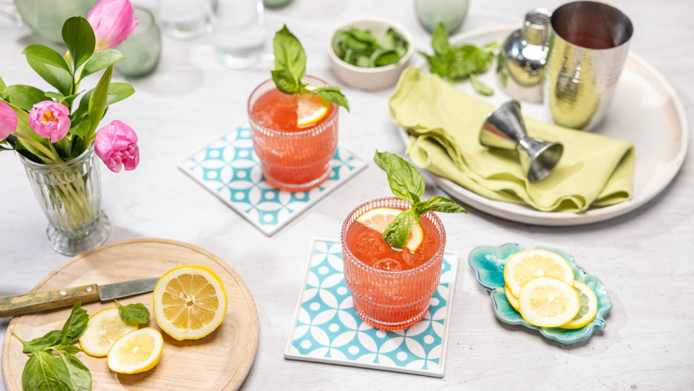 campari basil smash cocktail