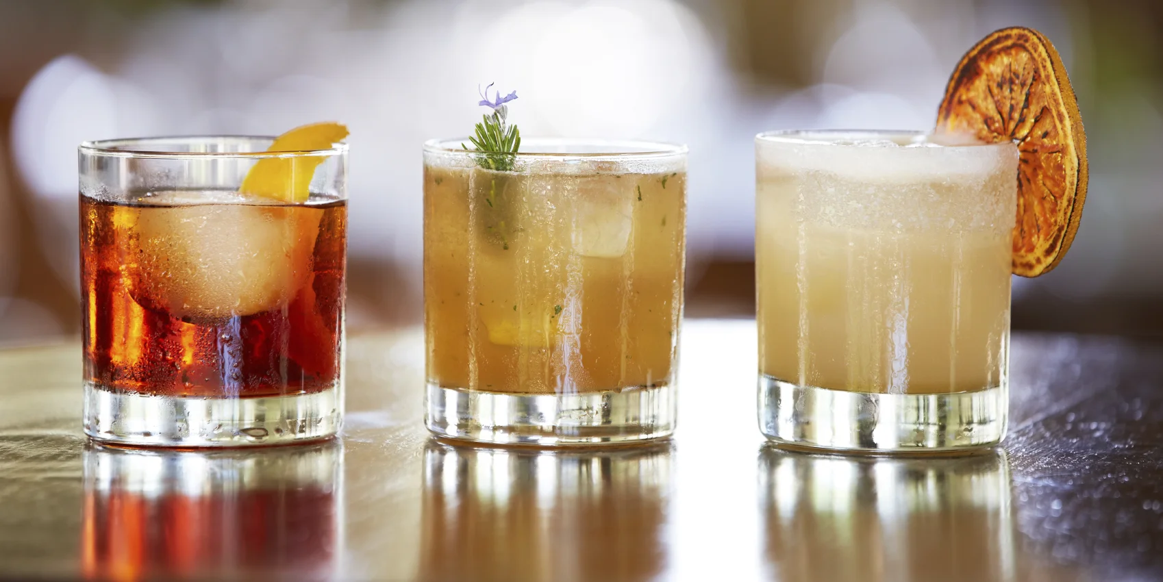 three cocktails