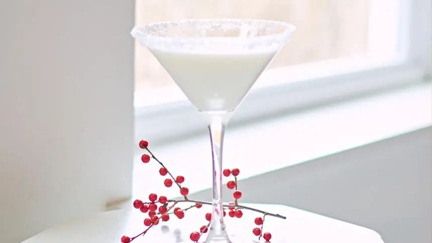 The Peppermint Snowflake Martini