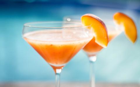 Peach Mint Martini