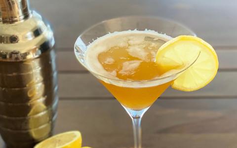Gold Apricot French Martini