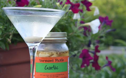 Smugglers' Pickled Garlic Martini