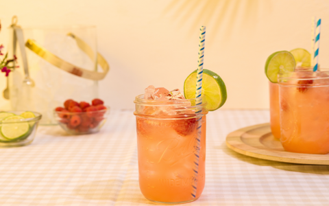 Raspberry Lime Rickey (mocktail)