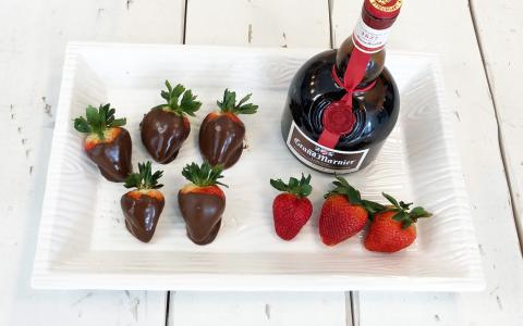 Chocolate Dipped Grand Marnier Strawberries