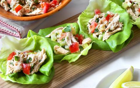 Margarita Chicken Salad with Tomatoes and Mint