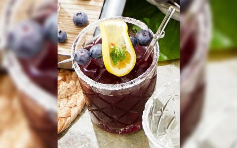 The Real McCoy Blueberry Mint Mojito