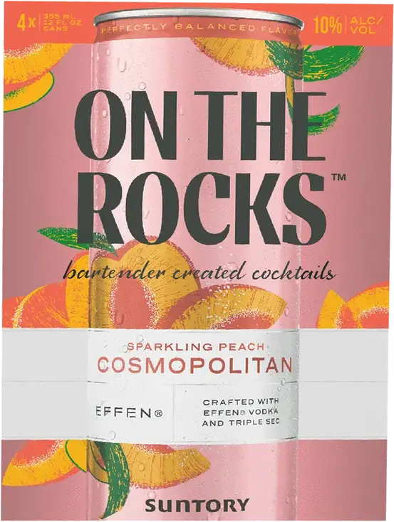 ON THE ROCKS SPARKLING PEACH COSMO