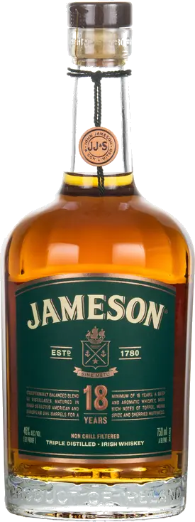 JAMESON 18 YR OLD IRISH WHISKEY