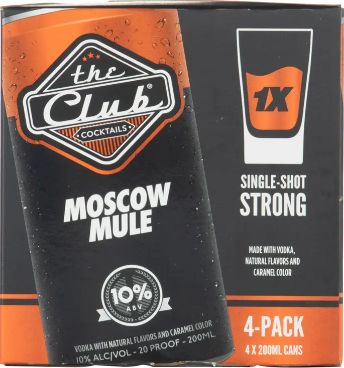 THE CLUB COCKTAILS MOSCOW MULE 4PK