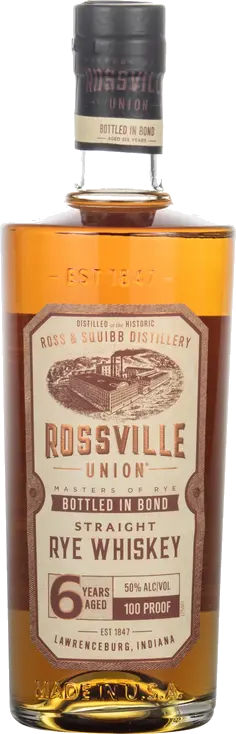 ROSSVILLE UNION BARREL PROOF RYE WHSKEY