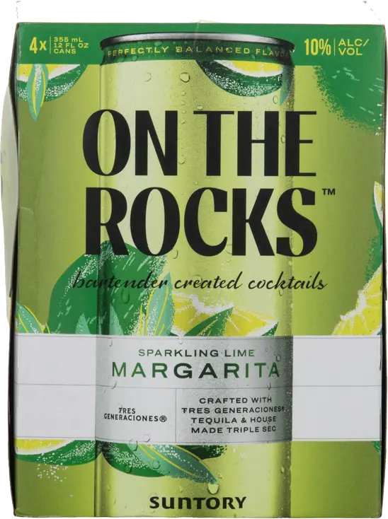 ON THE ROCKS SPARKLING LIME MARGARITA 4P