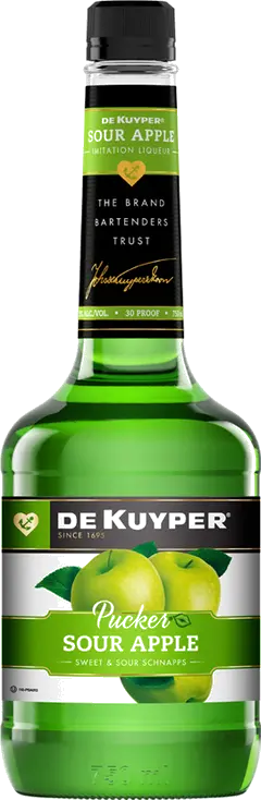 DEKUYPER PUCKER SOUR APPLE SCHNAPPS