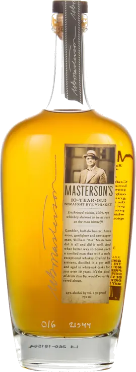 MASTERSONS 10YR STRAIGHT RYE WHISKEY