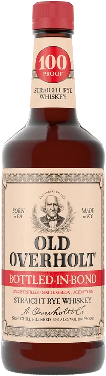 OLD OVERHOLT BONDED 100 PRF RYE WHISKEY
