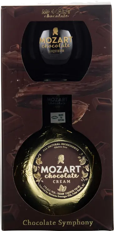 MOZART CHOCOLATE CREAM LIQUEUR W/GLASS