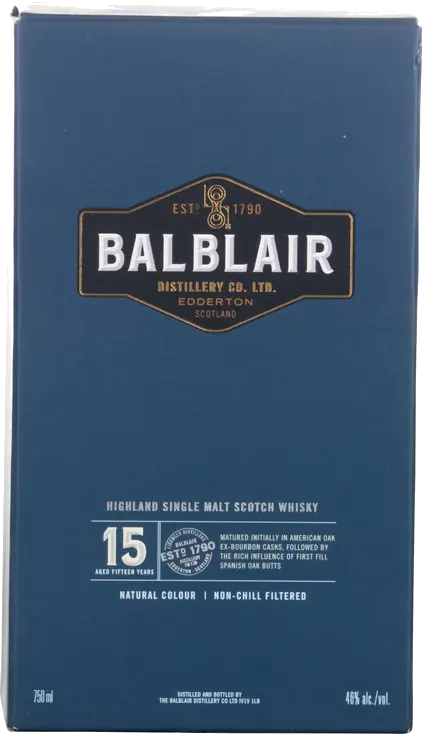 BALBLAIR 15YR SGL MALT SCOTCH