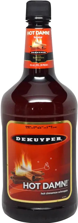 DEKUYPER HOT DAMN CINNAMON SCHNAPPS PET