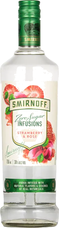 SMIRNOFF ZERO SUGAR INF STRAWBERRY&ROSE