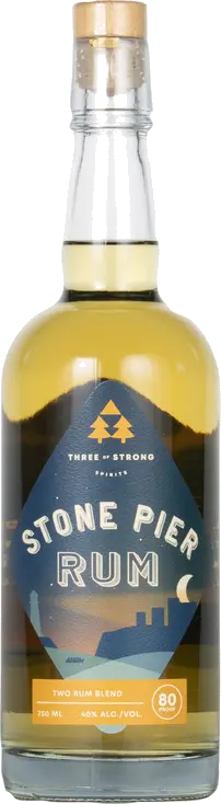 THREE OF STRONG SPIRITS STONE PIER RUM