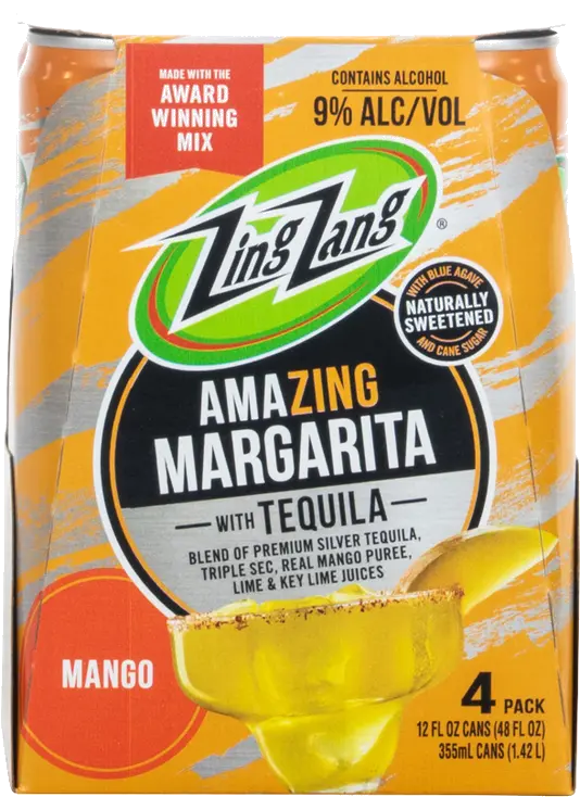 ZING ZANG MANGO MARGARITA 4 PACK RTD