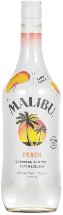 MALIBU PEACH CARIBBEAN RUM & PEACH LIQ