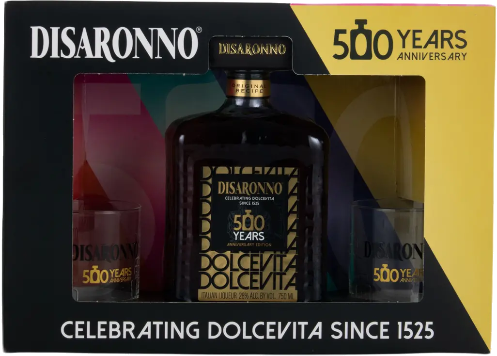 DISARONNO ANNIVERSARY W/ 2 GLASS