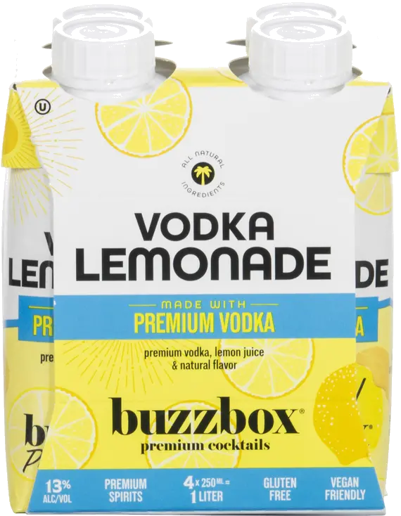 BUZZBOX VODKA LEMONADE COCKTAIL CARTON