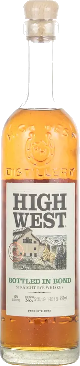 HIGH WEST BOTTLED IN BOND STRAIGHT RYE