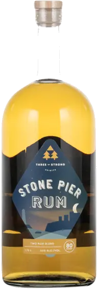 THREE OF STRONG SPIRITS STONE PIER RUM