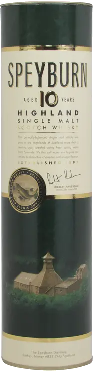 SPEYBURN 10YR SCOTCH BOTTLED SCOTLAND