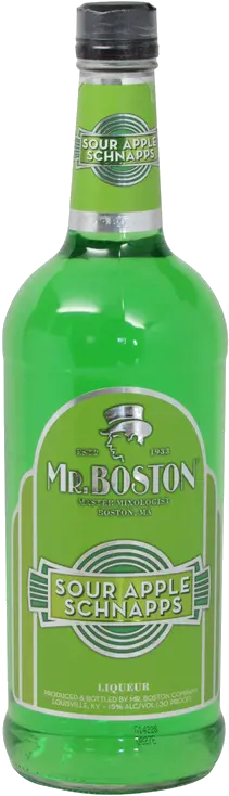 MR BOSTON SOUR APPLE SCHNAPPS