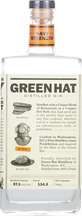 GREEN HAT NAVY STRENGTH DISTILLED GIN