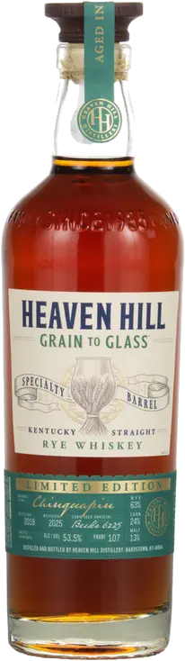 HEAVEN HILL GRAIN TO GLASS RYE BARREL