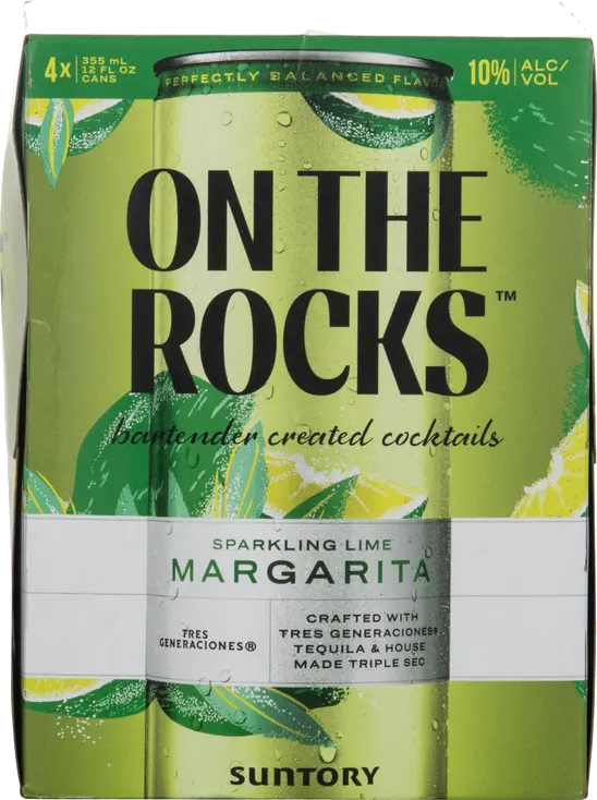 ON THE ROCKS SPARKLING LIME MARGARITA 4P