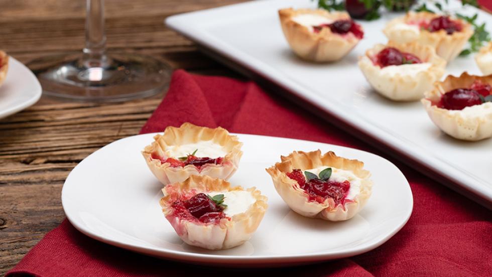 Vodka Cran-Orange Phyllo Cups