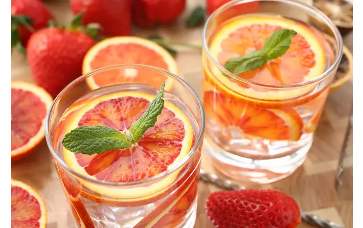 Summer Grapefruit Strawberry Mocktail