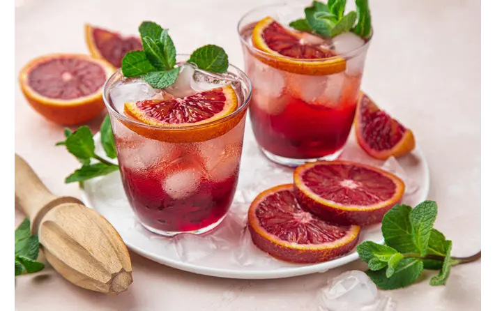 Blood Orange Grapefruit Fizz