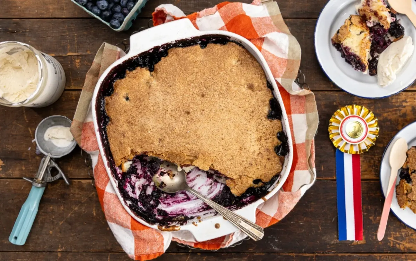 Bourbon Blueberry Cobbler