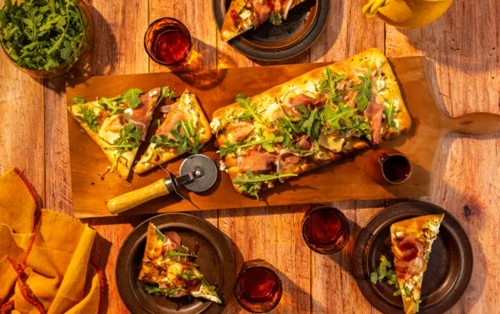 Bourbon Glazed Flatbread