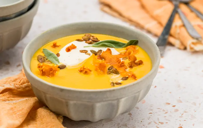 Butternut Bourbon Apple Soup