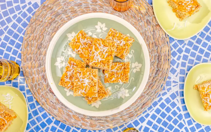 Coconut & Mango Rice Crispy Treats
