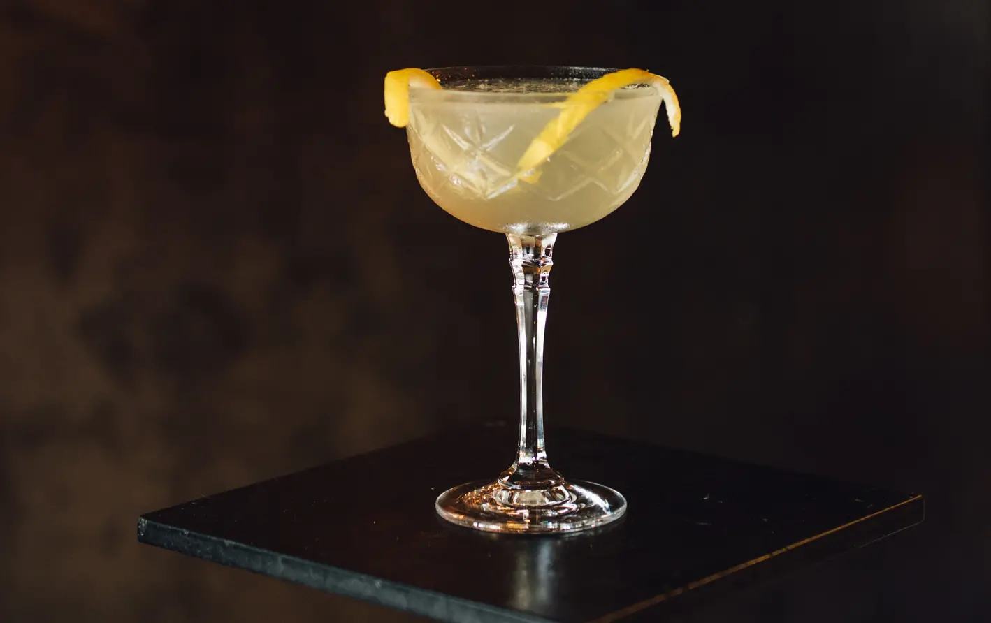french 75 in coupe glass