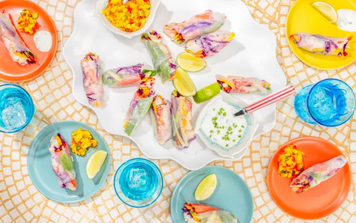 Lobster Spring Rolls & Tequila Dips