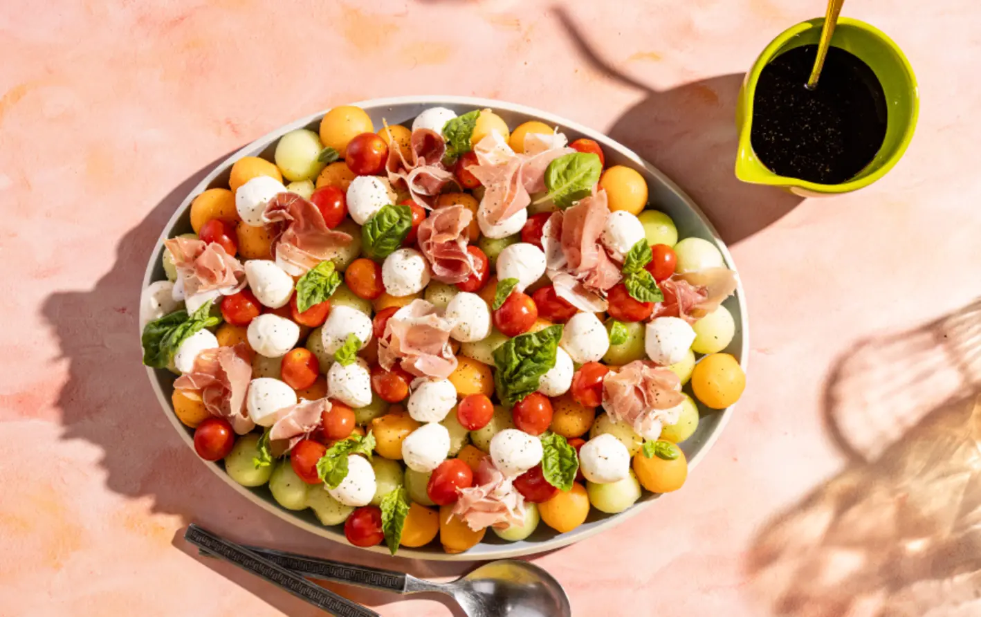 Melon Caprese & Rum Balsamic