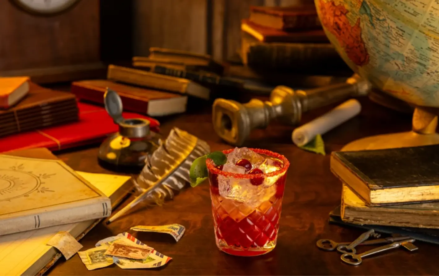 a halloween themed cocktail